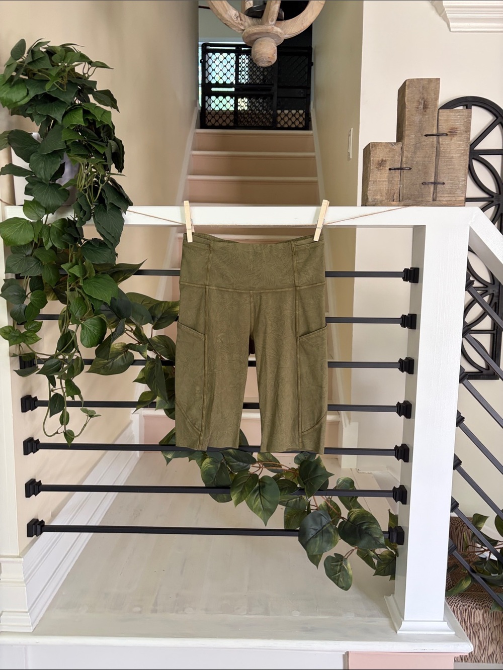 lululemon athletica Olive Green High-Rise Bike Shorts